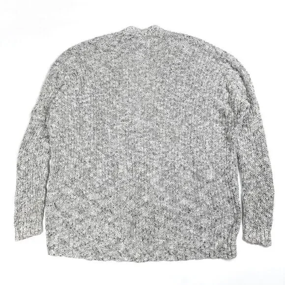 ABERCROMBIE Oversized Button Down Grandpa Cardigan Sweater Marled Gray Womens - Picture 6 of 10